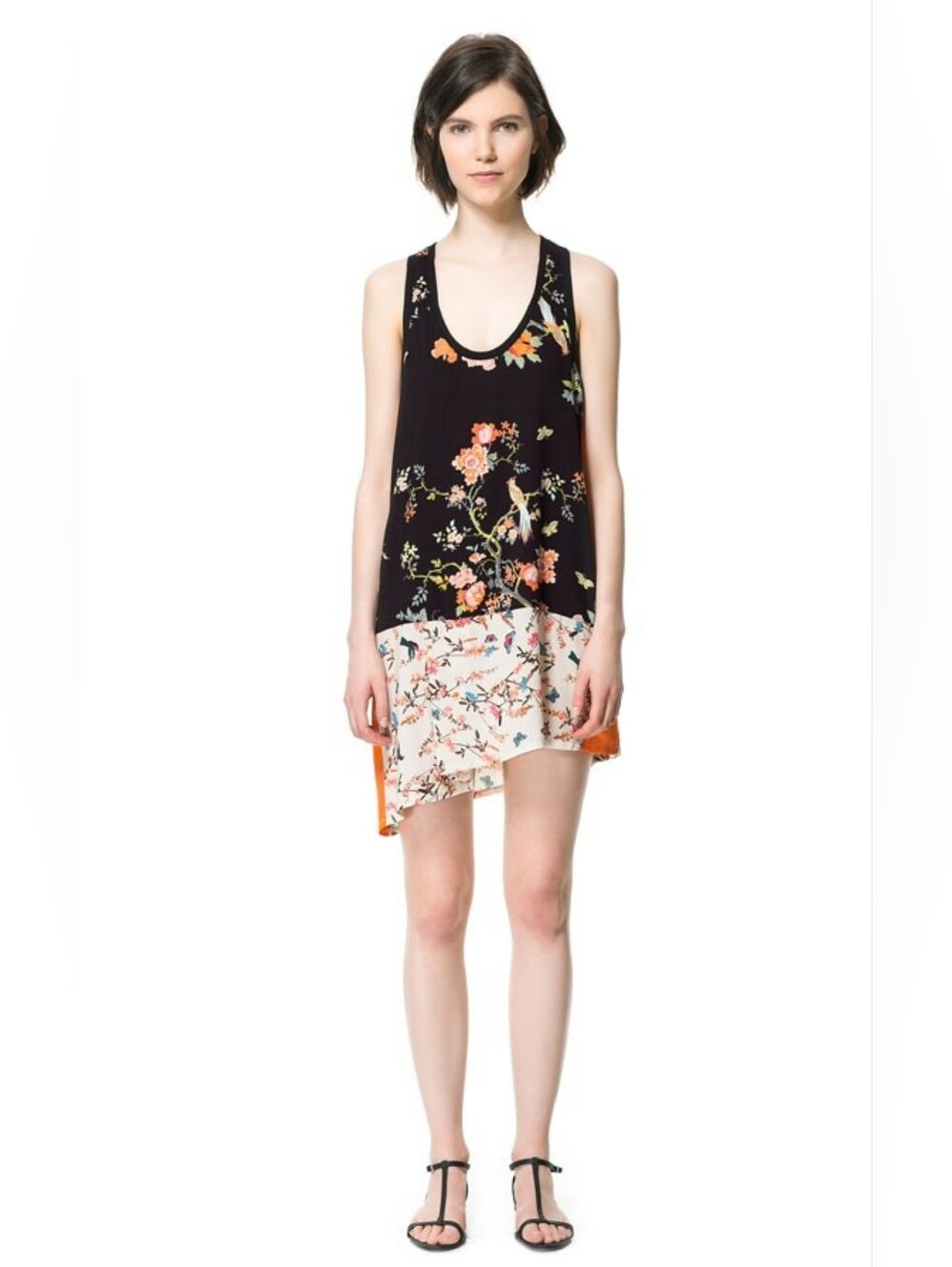 Zara Printed Asymmetric Dress